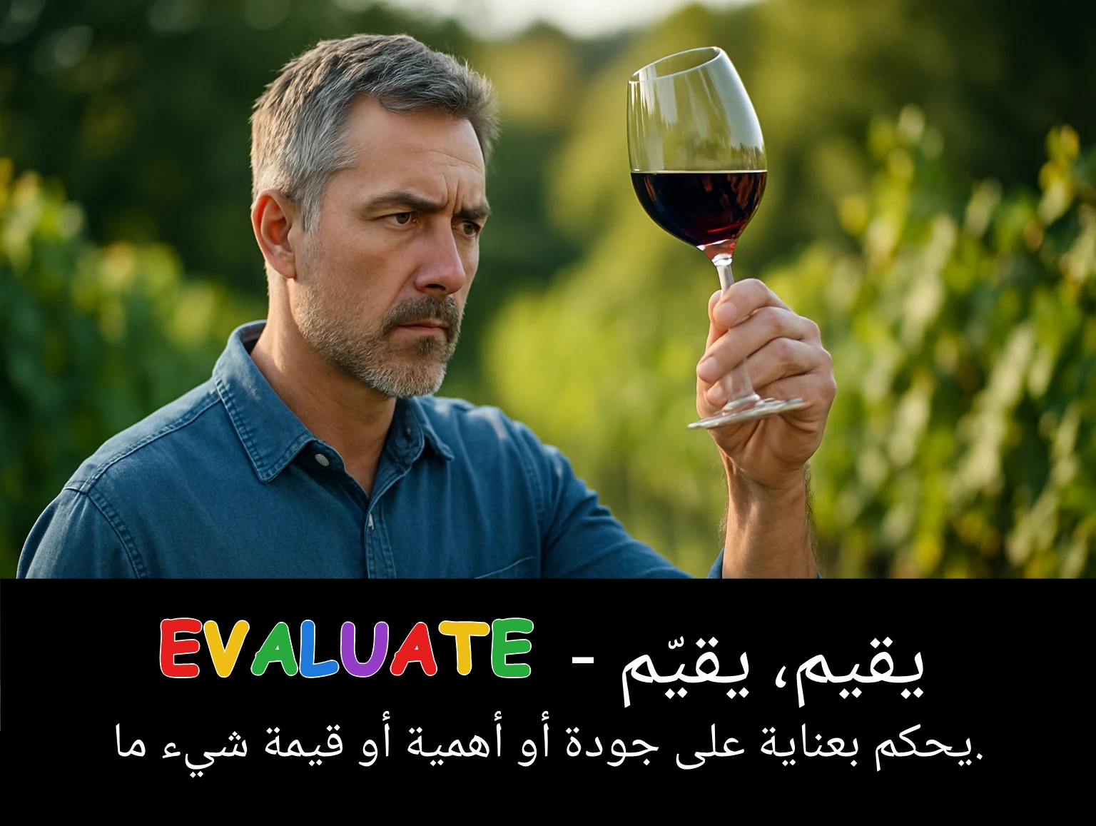 Arabic Illustration for evaluate